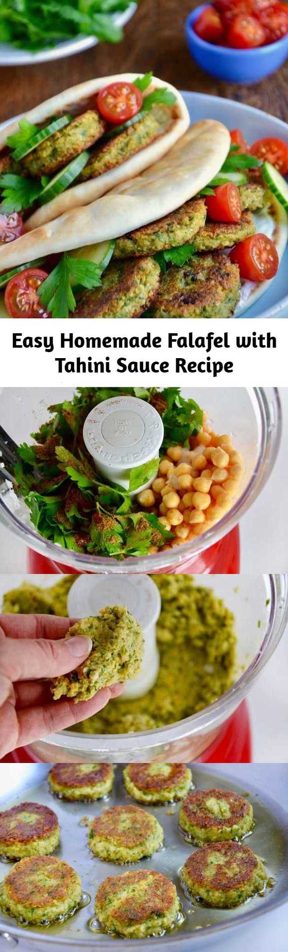 Easy Homemade Falafel with Tahini Sauce Recipe - A restaurant favorite gets a DIY makeover with this top-rated recipe for easy Homemade Falafel with Tahini Sauce.