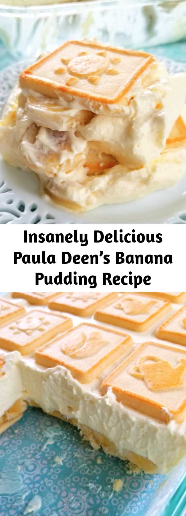Insanely Delicious Paula Deen’s Banana Pudding Recipe - This iconic layered dessert recipe for Banana Pudding with cream cheese and sweetened condensed milk isn't the Banana Pudding you grew up with but it's a classic for a reason - it's insanely delicious!