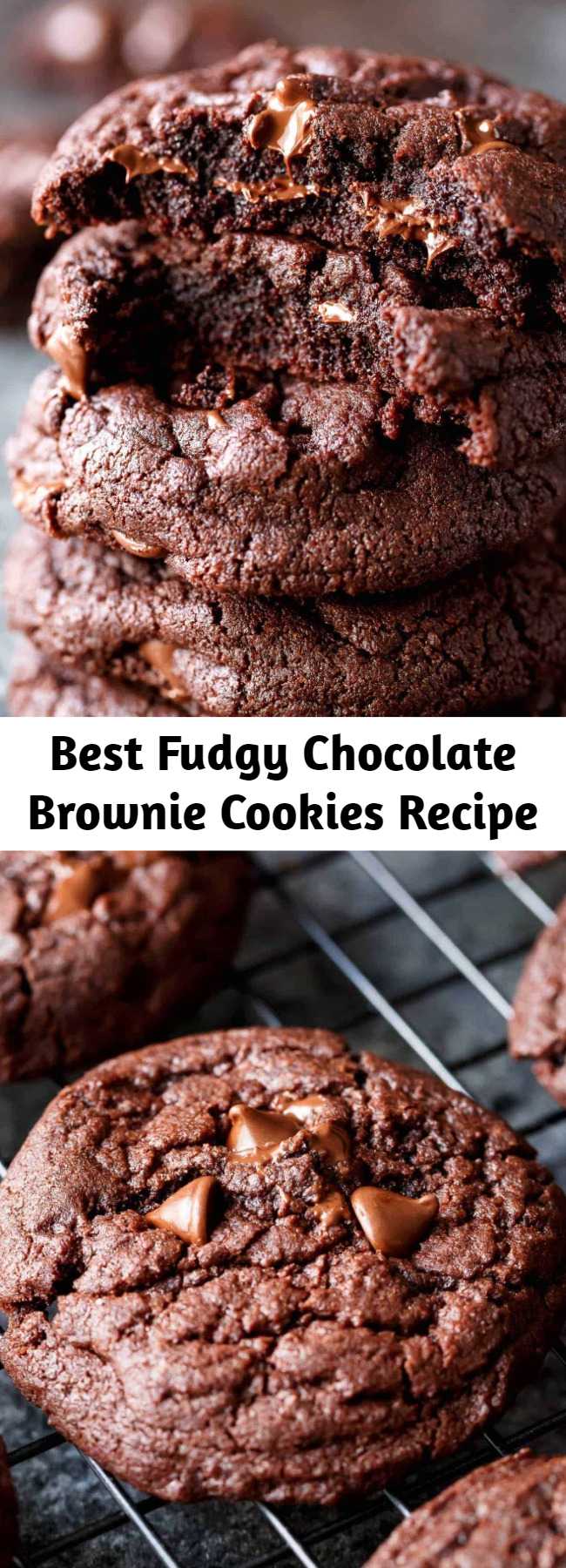 Best Fudgy Chocolate Brownie Cookies Recipe - Best Fudgy Chocolate Brownie Cookies are a one bowl wonder ready in minutes, and named better than a brownie cookie! They disappear in seconds!