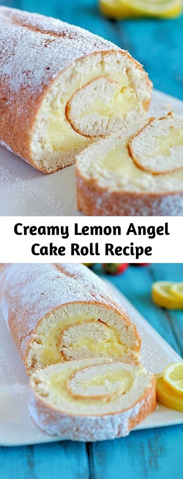 Creamy Lemon Angel Cake Roll Recipe