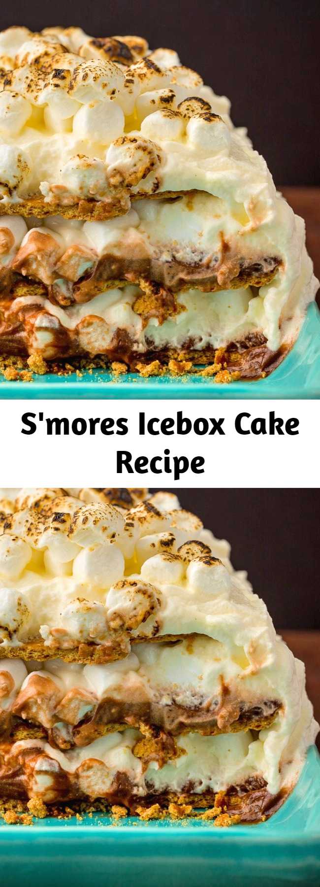 If You're Obsessed With Roasting Marshmallows, You Need to Taste This S'Mores Icebox Cake. It's five layers of s'mores bliss. The marshmallow whipped cream is everything.