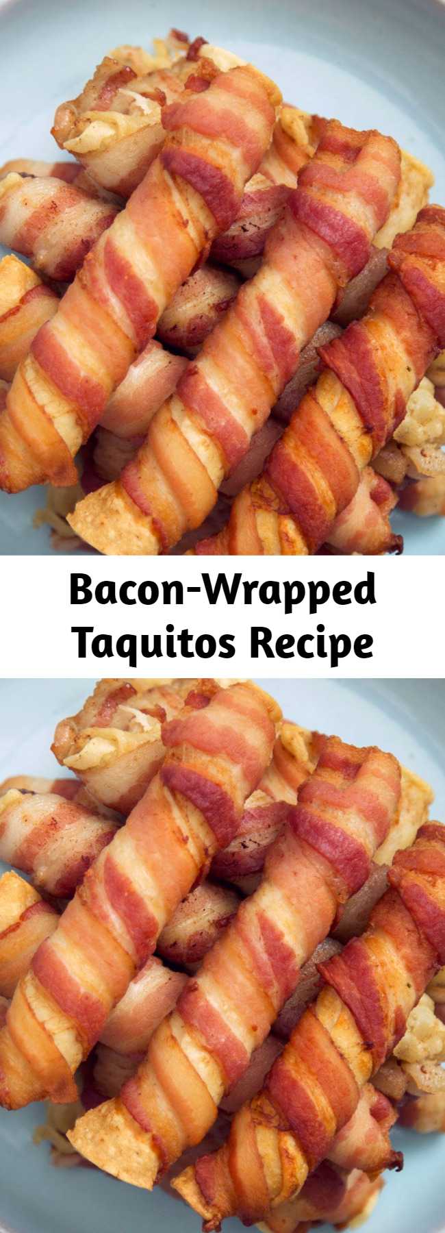 Bacon-Wrapped Taquitos Recipe - Ordinary chicken taquitos are fine, but an extra wrapping of bacon is like trying them again, for the first time.