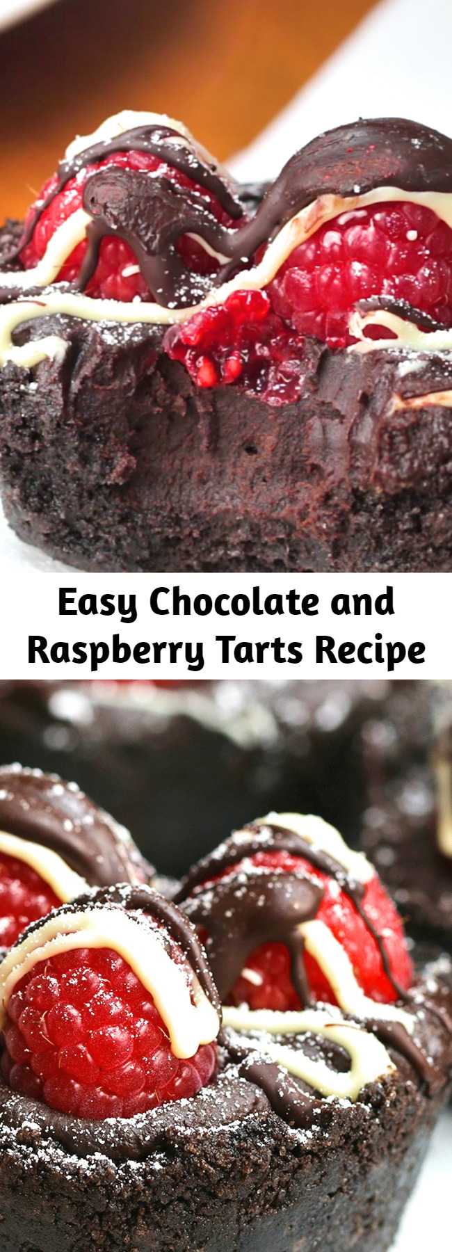 Easy Chocolate and Raspberry Tarts Recipe - This simple, decadent tart will keep overnight in the refrigerator (top with raspberries just before serving). Try it with vanilla ice cream or whipped cream.