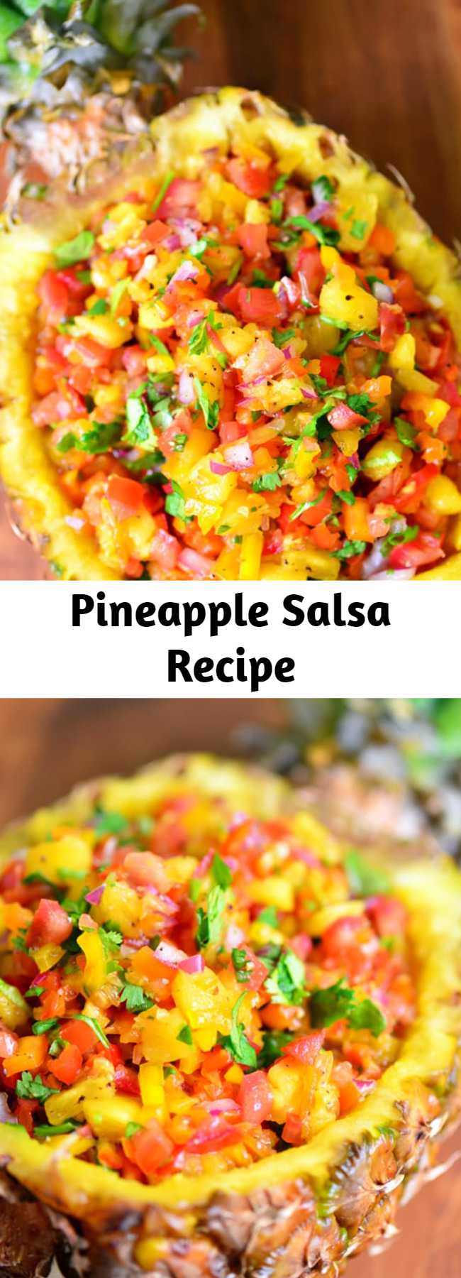 Pineapple Salsa Recipe - This pineapple salsa recipe has a delicious combination of sweet and spicy. It can be served with grilled chicken or fish or as an appetizer with chips.
