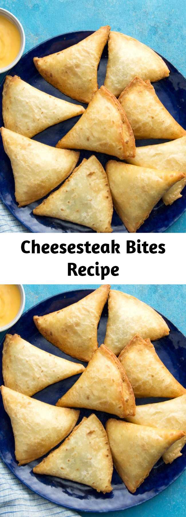 Cheesesteak Bites Recipe - Lil' pockets of flavorful beef, cheese, and pure joy. Happy snacking!