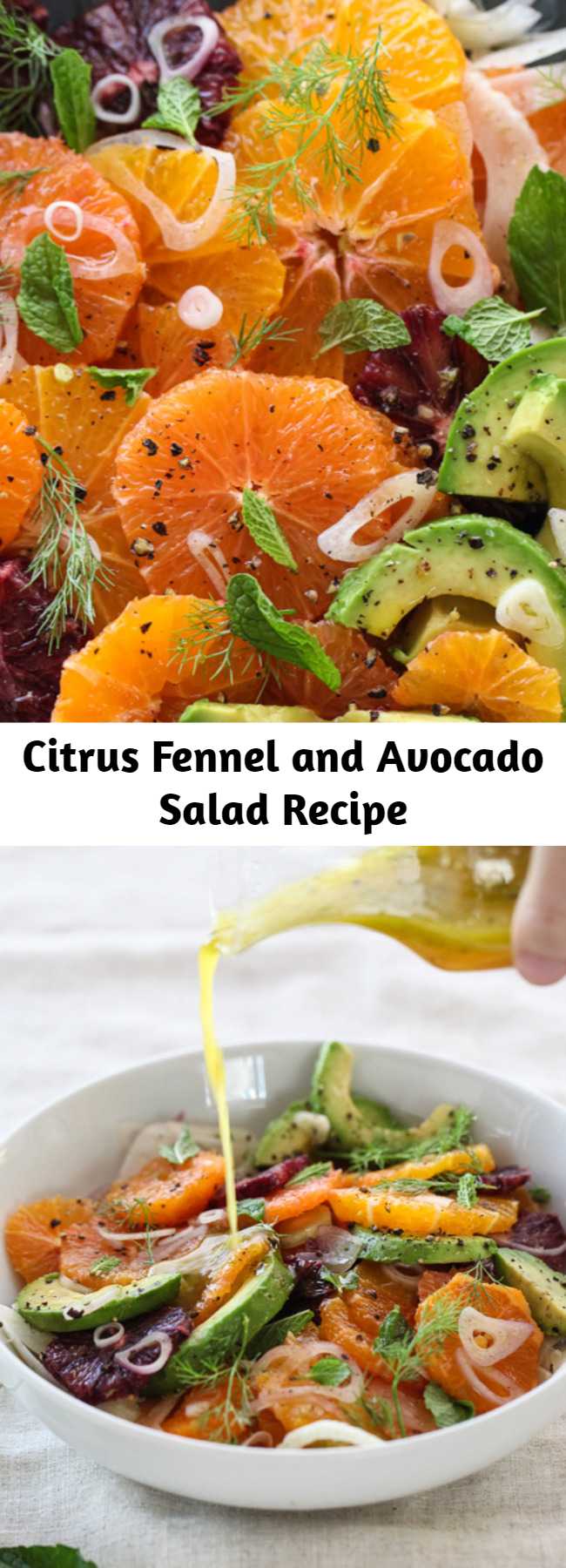 Citrus Fennel and Avocado Salad Recipe - Now, I’ve made renditions of this recipe plenty of times in the past, but never with this many different styles of antioxidant-filled, Vitamin C-packed, oranges.