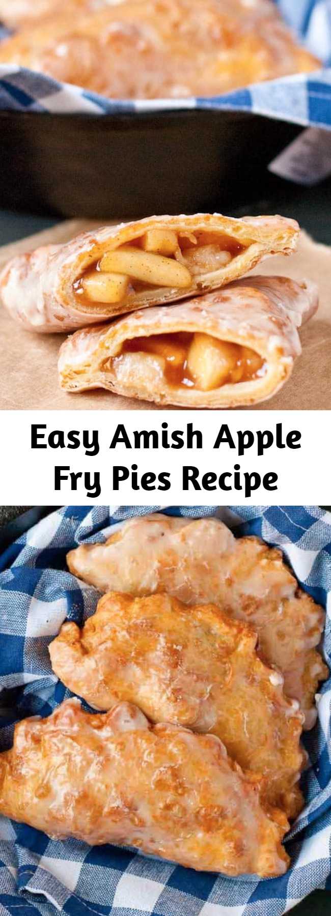 Easy Amish Apple Fry Pies Recipe - These Amish Apple Fry Pies are irresistible. The filling is simple with just a hint of spice. The crust is tender and flaky and just a little crunchy. And the glaze? It dries into a crackly sweet coating that seals in all the goodness.