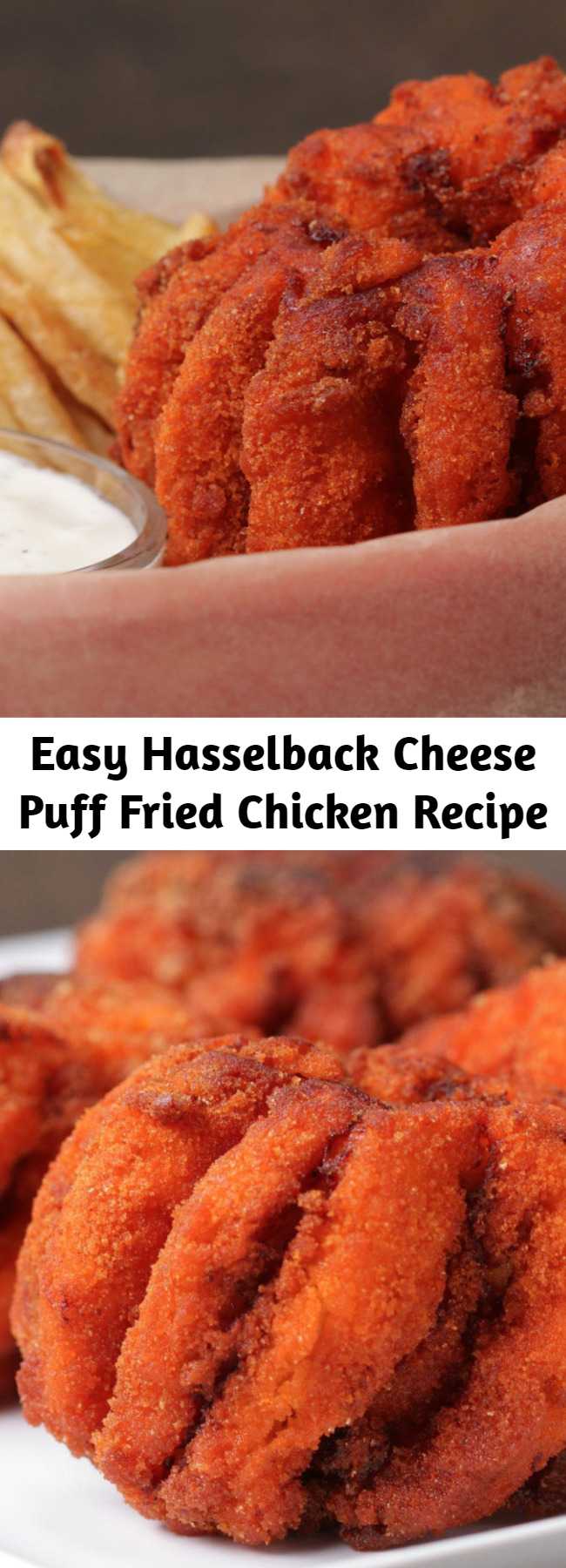 Easy Hasselback Cheese Puff Fried Chicken Recipe