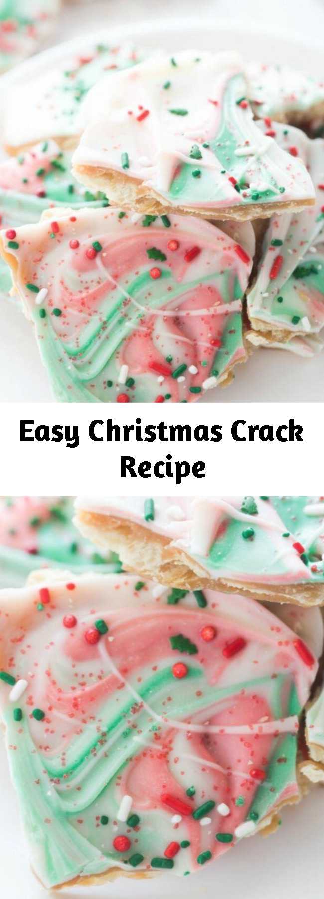 Easy Christmas Crack Recipe - Don't miss this Easy Christmas Crack Recipe for one of the best holiday party treats and gift recipes for your friends, neighbors, and co-workers! This is so easy to make and always a crowd favorite! #christmas #treats #desserts #gift #ideas #snacks #white #chocolate