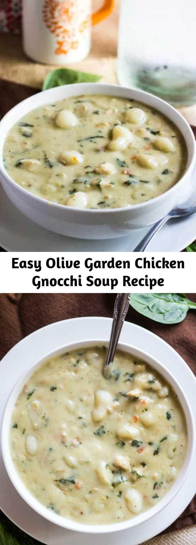 Easy Olive Garden Chicken Gnocchi Soup Recipe - Want a tasty copycat recipe that everyone will love? This Olive Garden Chicken Gnocchi Soup is easy, flavorful and completely addicting. Simple ingredients make this better than the original!