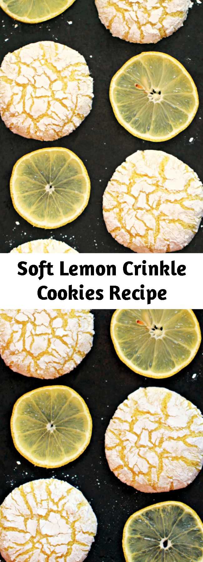 Soft Lemon Crinkle Cookies Recipe - These melt-in-your-mouth Lemon Crinkle Cookies are absolutely dreamy. This cookie recipe is one of my favourites, I could have these for dessert everyday and be happy!