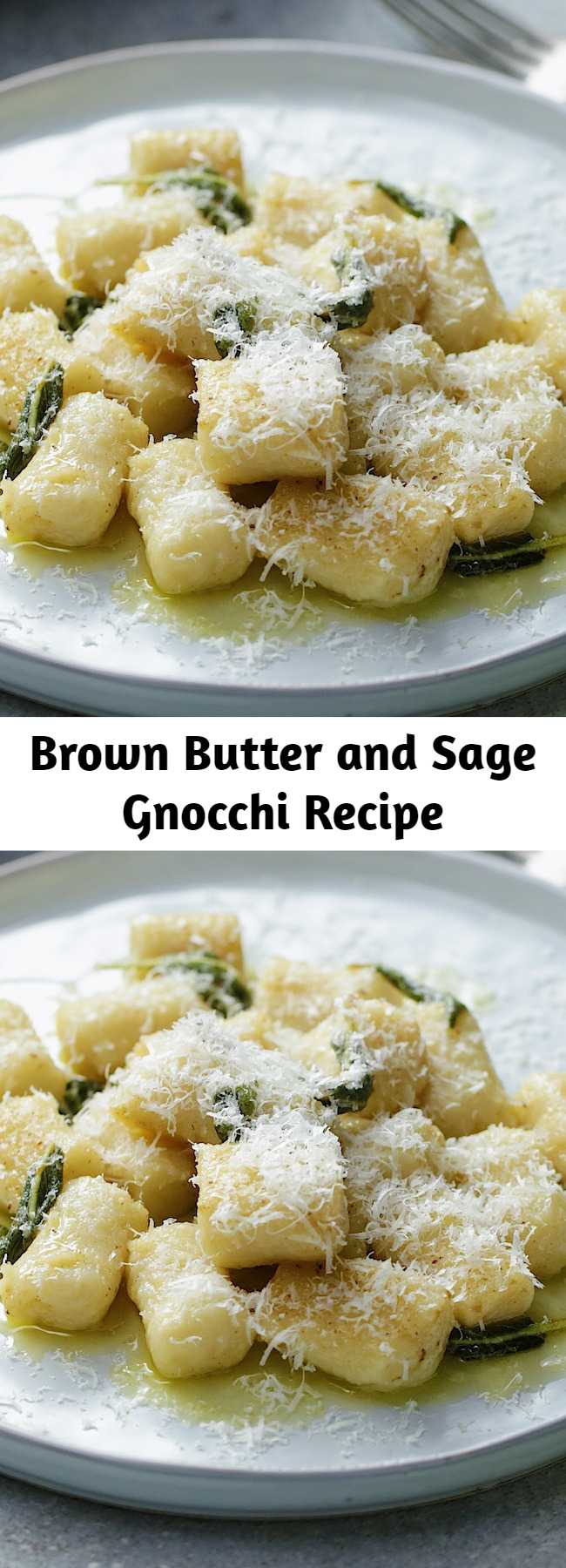 Brown Butter and Sage Gnocchi Recipe - Delicious homemade gnocchi with a simple brown butter and sage sauce. An easy twist on your classic Italian gnocchi.