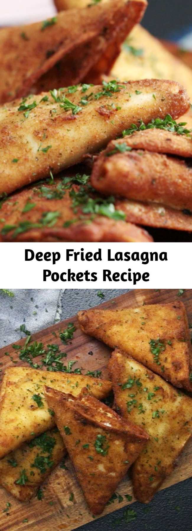 Deep Fried Lasagna Pockets Recipe - Think of these as adult Hot Pockets, i.e. the best idea ever!