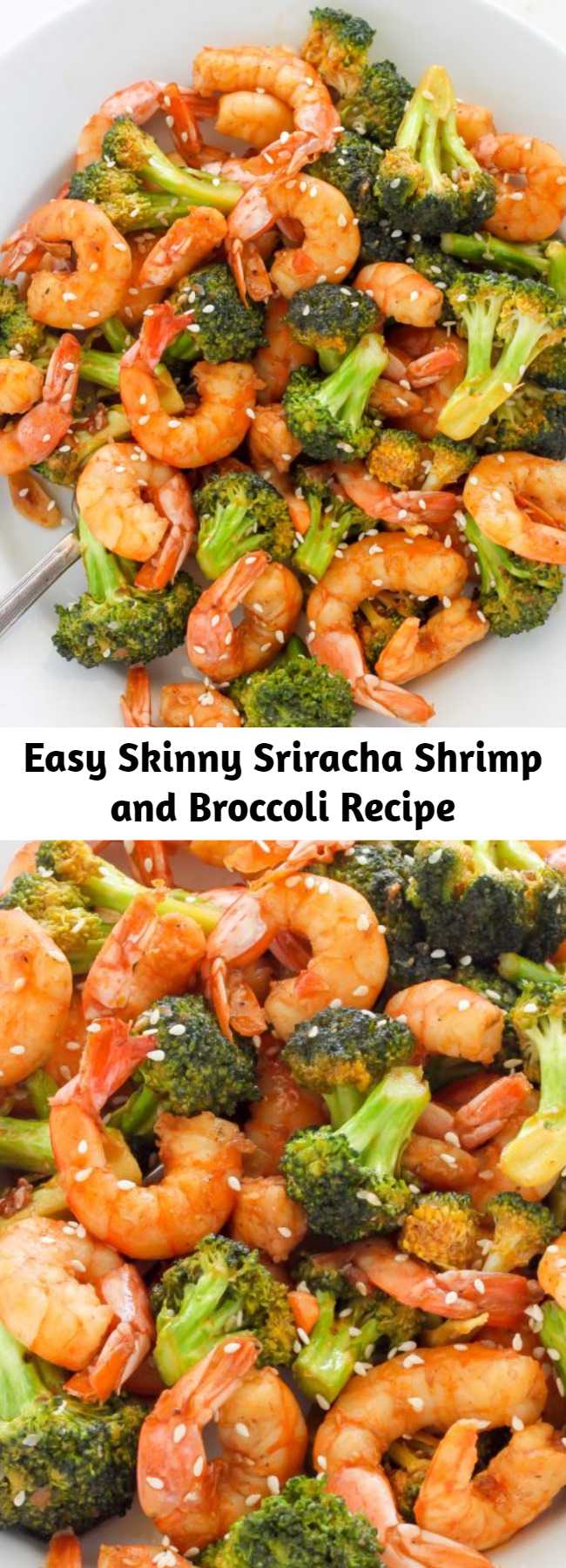 Easy Skinny Sriracha Shrimp and Broccoli Recipe - This 20-Minute Skinny Sriracha Shrimp and Broccoli is exploding with flavor! Plump shrimp and crunchy broccoli are cooked in a delicious sriracha soy sauce. A quick and easy meal you're sure to love! This healthy meal is always a hit with my family.