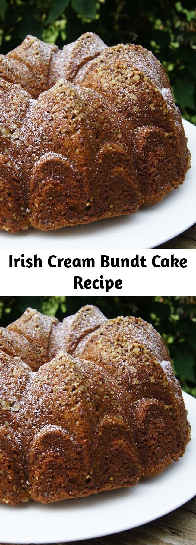 Irish Cream Bundt Cake Recipe - Great tasting glazed Bundt cake with Irish cream baked in. Excellent for any time or any occasion.