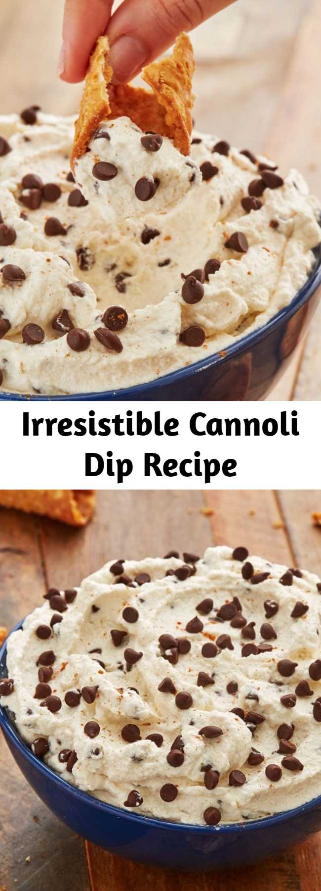 Irresistible Cannoli Dip Recipe - Holy cannoli, this dip is delicious! Here's how to make this easy and quick dessert dip for any holiday party.