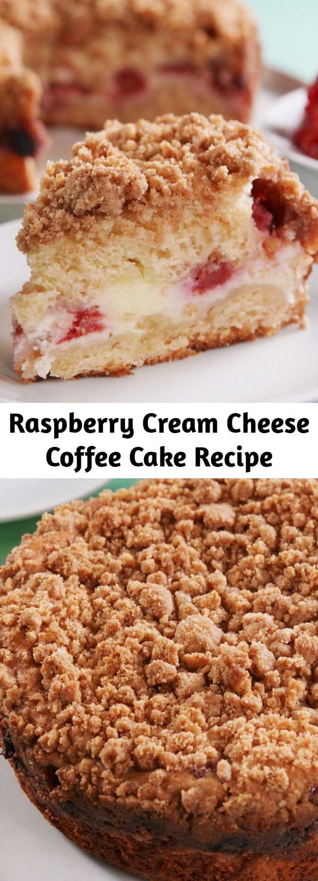 Raspberry Cream Cheese Coffee Cake Recipe - This Raspberry Cream Cheese Coffee Cake is the only coffee cake recipe you'll ever need.