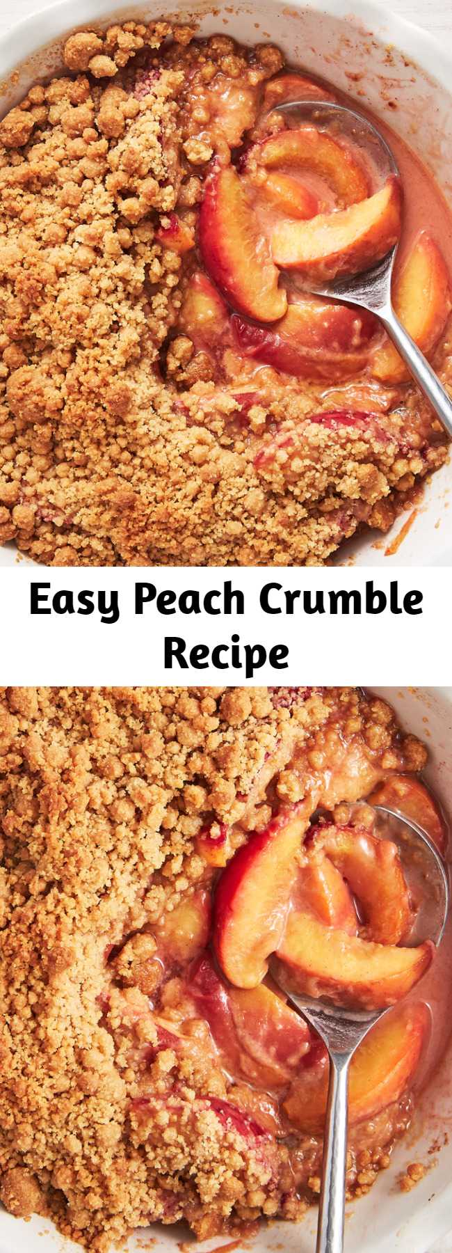 Easy Peach Crumble Recipe - This simple Peach Crumble from Delish.com makes the most of what the summer season has to offer: a little cinnamon and ground ginger goes a long, sweet way!
