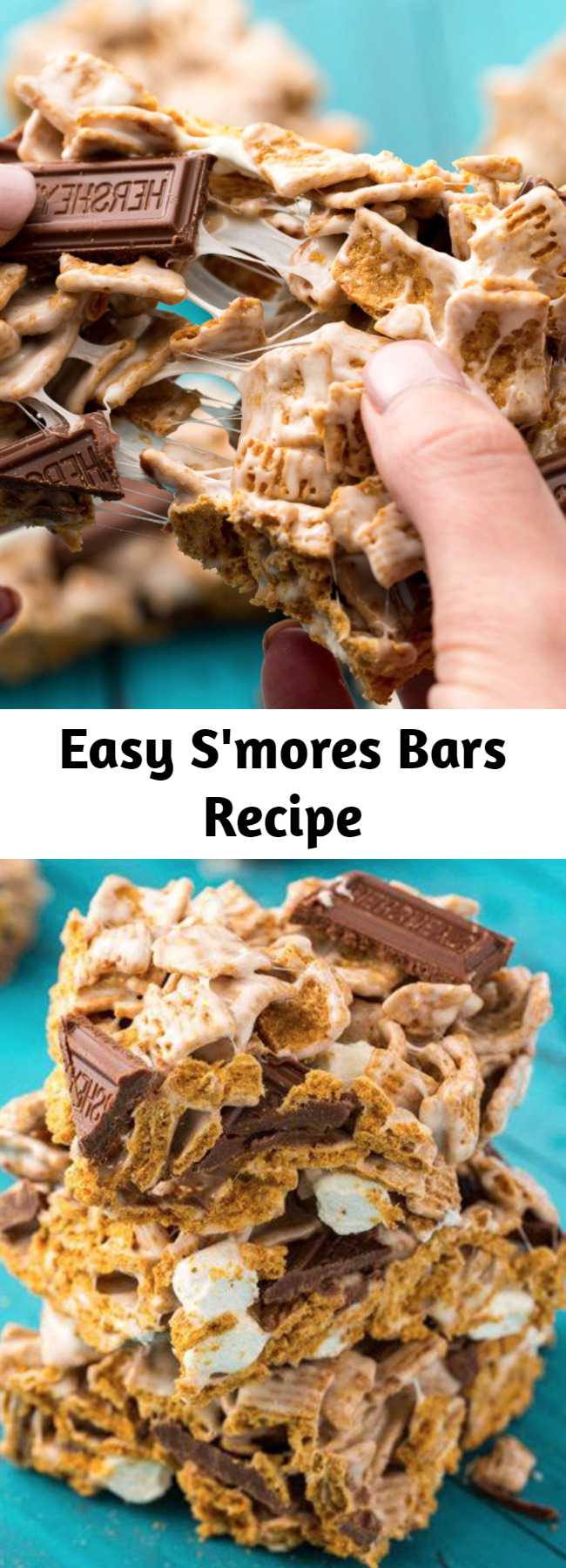 Easy S'mores Bars Recipe - These S'mores Krispie Treats are the best summer dessert!