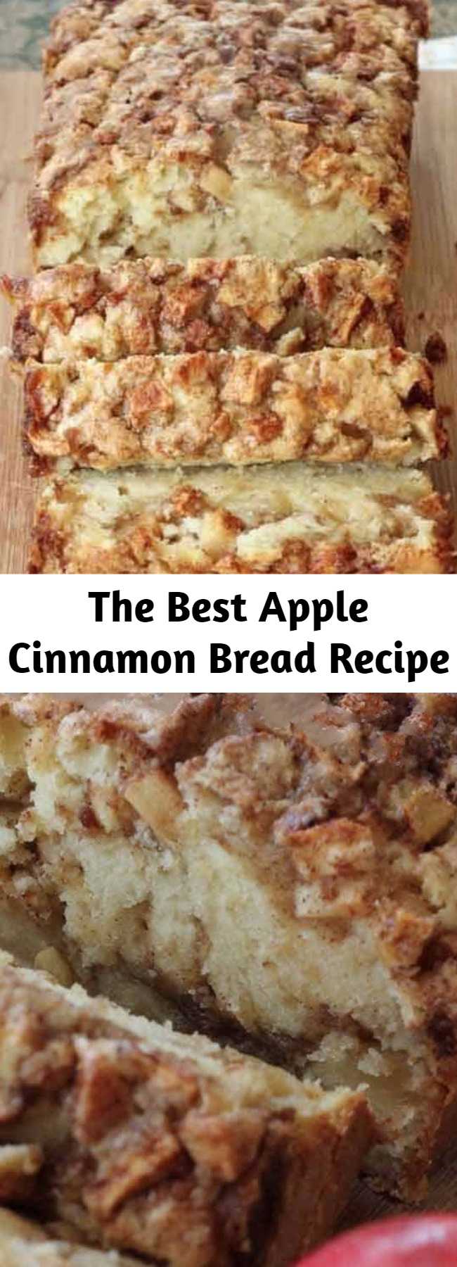 The Best Apple Cinnamon Bread Recipe - This is the absolute BEST Apple Bread on the internet. Swirled with cinnamon sugar and juicy apple pieces, try this Apple Bread recipe out and see why it has over 250 amazing reviews!